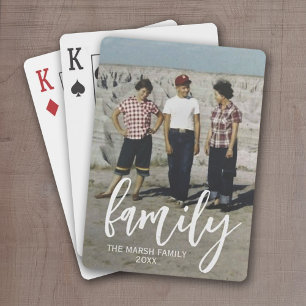 Jeu De Cartes Photo complète - Texte de la famille de scripts ve
