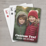 Jeu De Cartes Photo complète - Texte vertical personnalisé<br><div class="desc">Une façon amusante de capturer des souvenirs et de les partager avec des amis. Ajoutez une photo verticale et votre légende préférée pour faire un cadeau cool pour vos amis.</div>