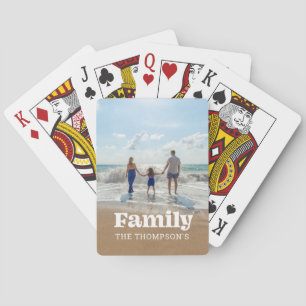 Jeu De Cartes Photo complète - Vertical Custom Family Texte Mode
