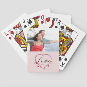 Jeu De Cartes Photo d'amour de cœur de la Saint-Valentin