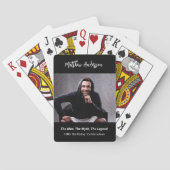 Jeu De Cartes Photo d'anniversaire homme mythe légende nom amuse (dos)