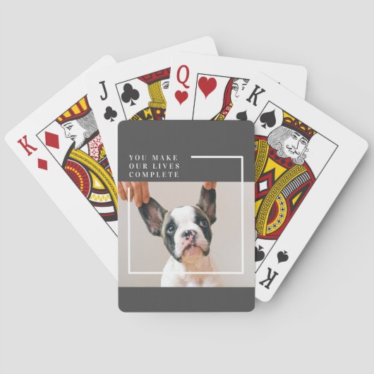 Jeu De Cartes Photo de chien moderne | Devis de chien (dos)