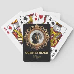 Jeu De Cartes Photo de compagnie personnalisée Reine de cœur rét