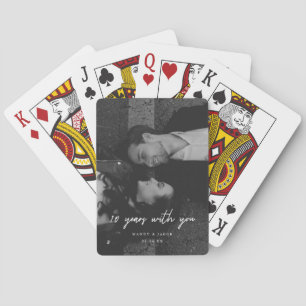 Jeu De Cartes Photo de couple de mariage minimaliste pour les 10