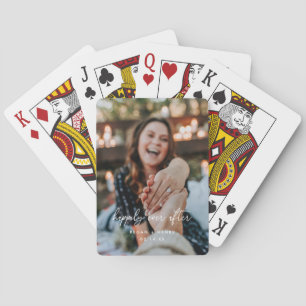 Jeu De Cartes Photo de couple "Happily Ever After" avec écriture
