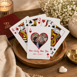 Jeu De Cartes Photo de couple nouvellement marié As de cœur Roma