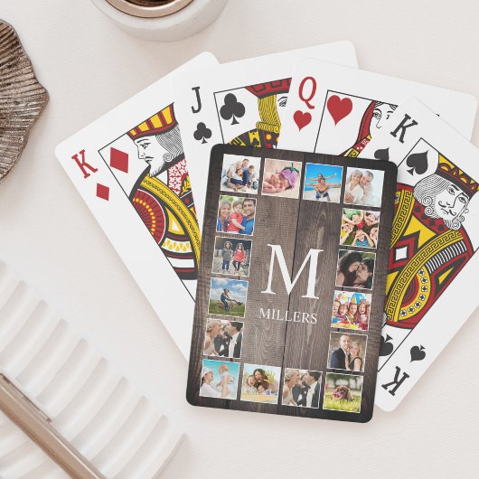 Jeu De Cartes Photo de Custom Collage Rustic Farmhouse Family