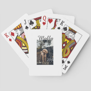 Jeu De Cartes Photo de date d'anniversaire moderne d'animal de c