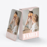 Jeu De Cartes Photo de famille Pastel Pink Love<br><div class="desc">Modern Red Love Famille cadeau photo</div>