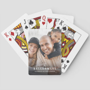 Jeu De Cartes Photo de famille personnalisé avec nom
