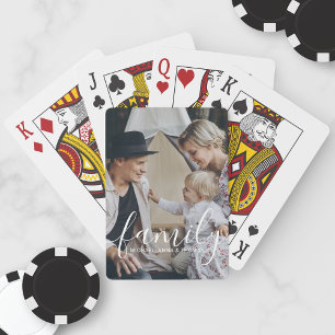 Jeu De Cartes Photo de famille personnalisée avec nom personnali
