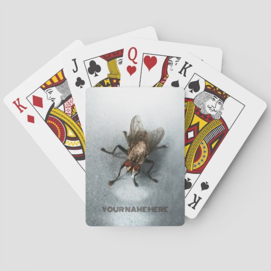 Jeu De Cartes Photo de fond d'une mouche (dos)