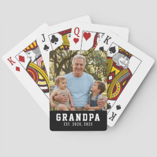 Jeu De Cartes Photo de grand-père noir établi 