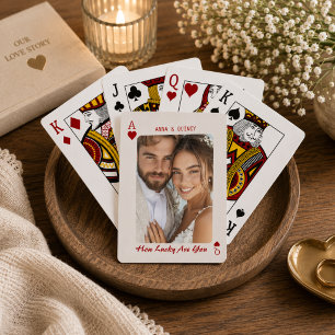 Jeu De Cartes Photo de jeune couple As de cœur