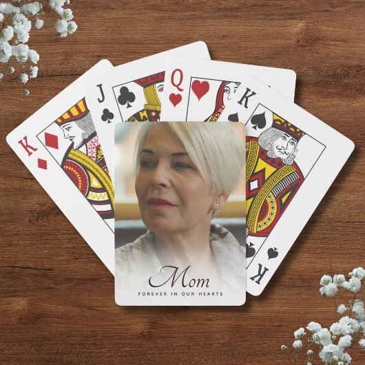 Jeu De Cartes Photo de maman Hommage personnalisé funérailles