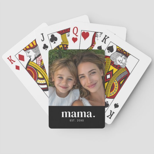 Jeu De Cartes Photo de Maman Moderne (dos)