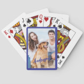 Jeu De Cartes Photo de script bleu personnalisé (dos)
