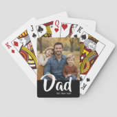 Jeu De Cartes Photo de script noir établie par papa (dos)
