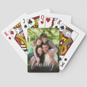 Jeu De Cartes Photo Elegant Modern Script Family