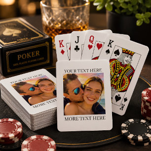 Jeu De Cartes Photo et texte personnalisés
