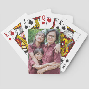 Jeu De Cartes Photo Familiale Personnalisée Avec Texte Personnal
