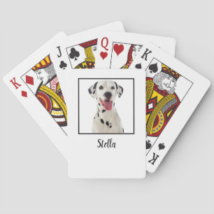 Jeu De Cartes Photo minimaliste personnalisée pour chien