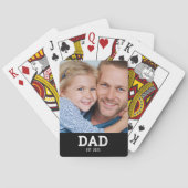 Jeu De Cartes Photo Noir de Script Établie par Papa (dos)