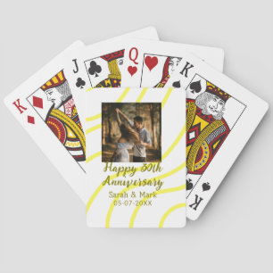 Jeu De Cartes Photo or jaune 30e anniversaire de mariage nom