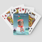 Jeu De Cartes Photo personnalisable Snowman (dos)