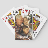 Jeu De Cartes Photo personnalisée du script bienheureux (dos)
