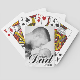 Jeu De Cartes Photo personnalisée Meilleur Papa de tous les temp