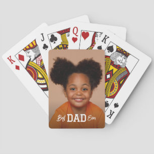 Jeu De Cartes Photo personnalisée Meilleur Papa Ever