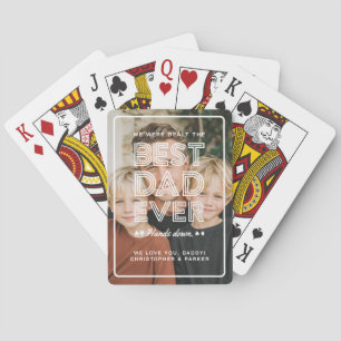 Jeu De Cartes Photo personnalisée Meilleur papa jamais