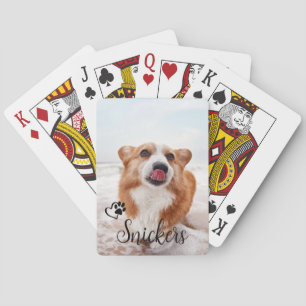 Jeu De Cartes Photo personnalisée nom de chien chat animal famil
