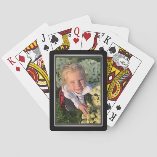 Jeu De Cartes Photo personnelle Frame noir biseauté (dos)