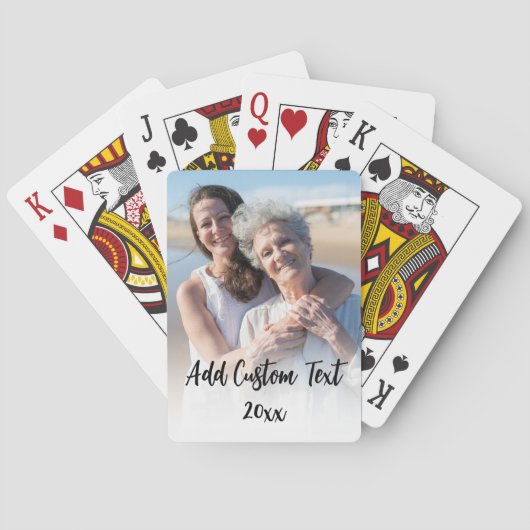 Jeu De Cartes Photo pleine verticale personnalisée élégante pers (dos)