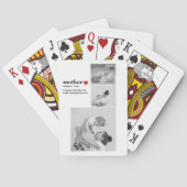 Jeu De Cartes Photo & Texte Moderne Coeur Rouge Mère Cadeau (dos)