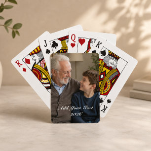 Jeu De Cartes Photo Vertical Complet - Texte personnalisé de Scr