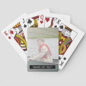 Jeu De Cartes Photo verticale avec bloc de couleur noire pour le (dos)