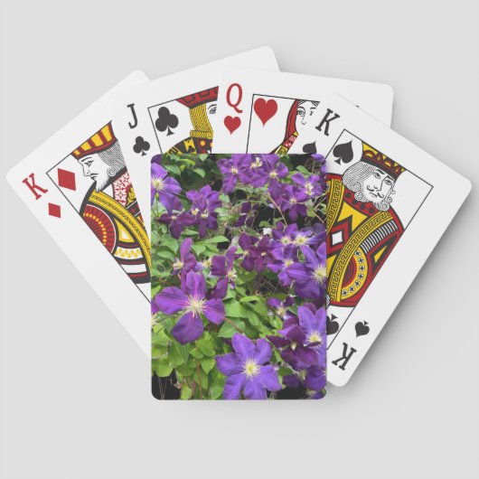 Jeu De Cartes Photographie à fleurs de Clematis violet (dos)