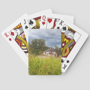 Jeu De Cartes Photographie de la vieille maison abandonnée