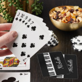 Jeu De Cartes Piano Clavier Musical Élégant Script Jaune (In Situ)