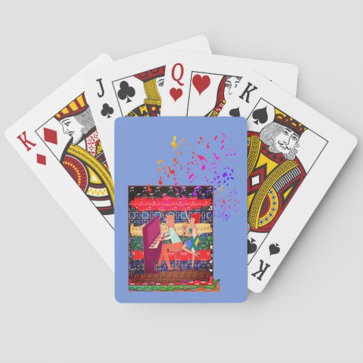Jeu De Cartes Piano Player Et Notes musicales (dos)