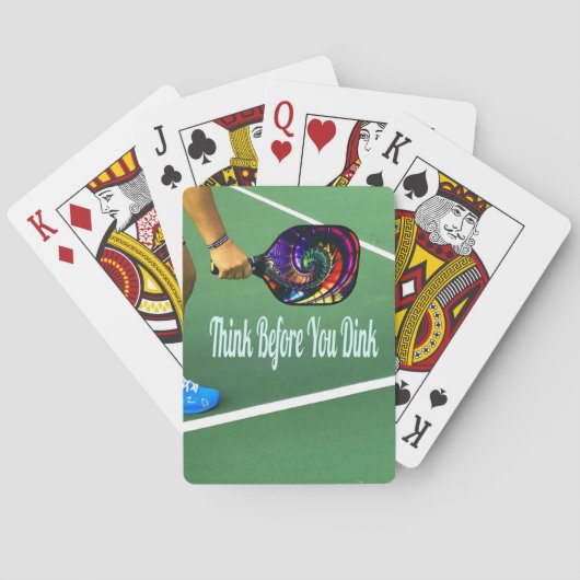 Jeu De Cartes Pickleball Pensez avant de boire (dos)