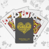 Jeu De Cartes Pickleball Player Nom personnalisé Coeur Design