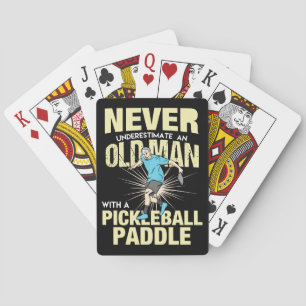 Jeu De Cartes Pickleball - Vieil Homme Avec Une Raquette De Pick