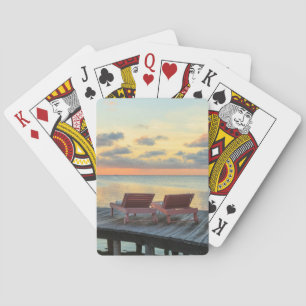 Jeu De Cartes Pier surplombe l'océan, Belize