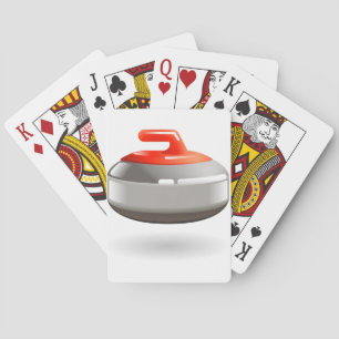 Jeu De Cartes Pierre de curling rouge Sports d'hiver