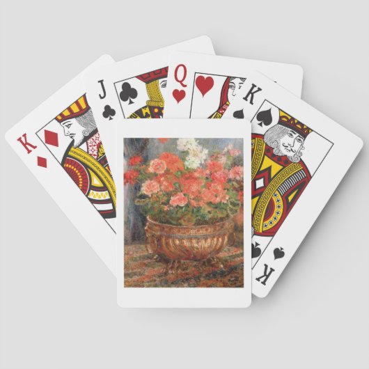 Jeu De Cartes Pierre géraniums de Renoir un | dans un bassin de (dos)