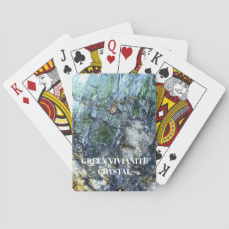 Jeu De Cartes Pierre précieuse verte de vivianite lumineuse éner